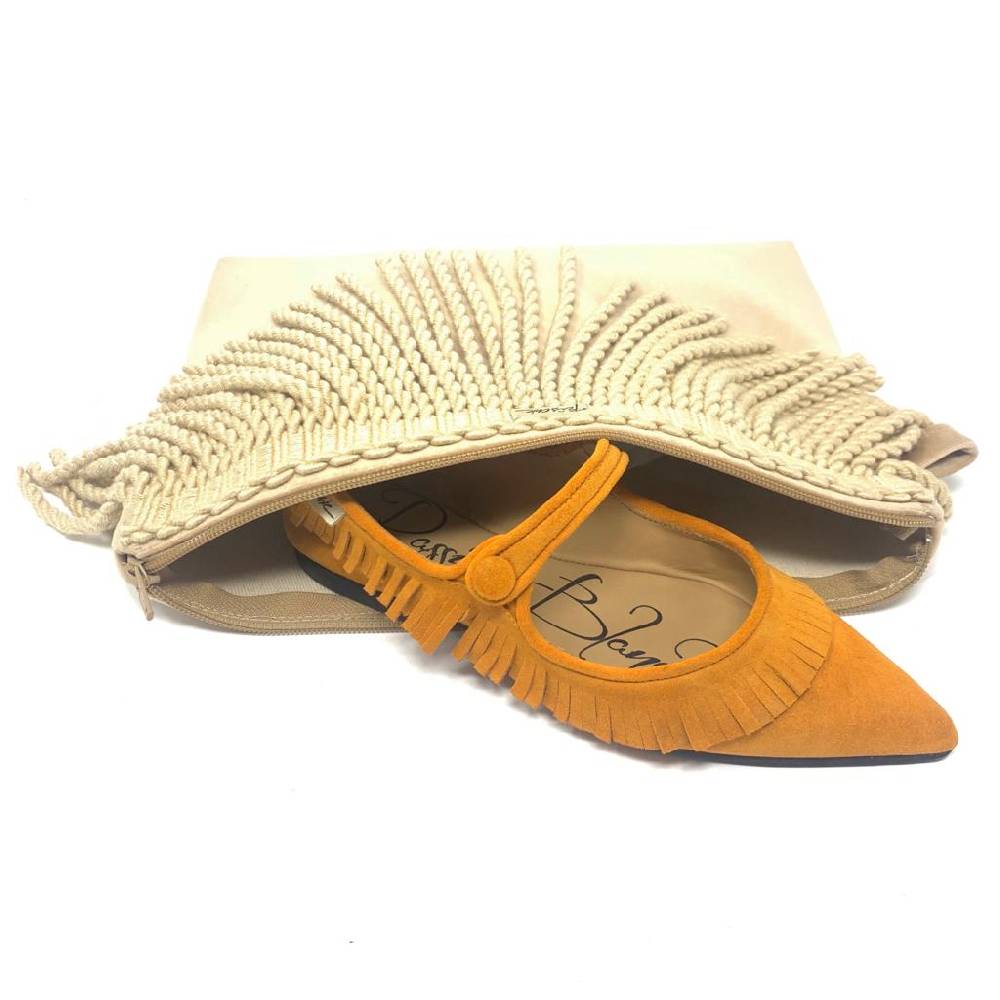 Passion Blanche Sophia Scamosciata Arancio Frangia Outlet