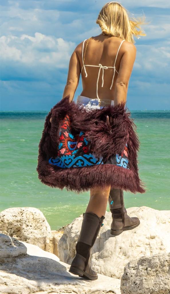 Passion Blanche GILET INDIA MONGOLIA BORDEAUX Shopping Online