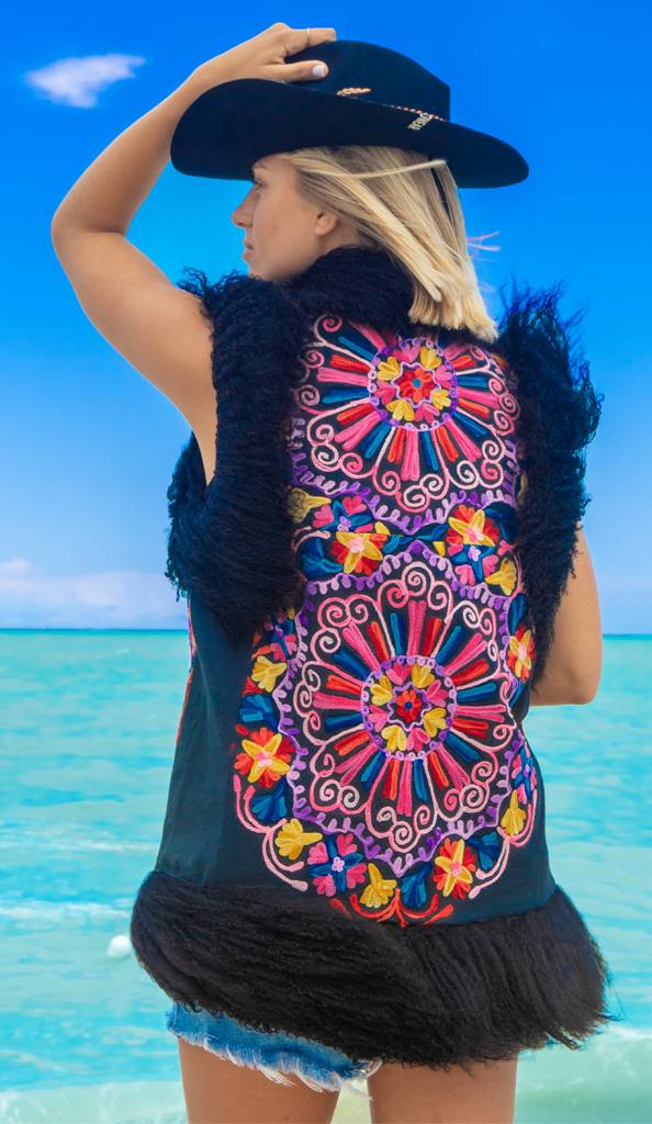 Passion Blanche GILET INDIA H 70 MONGOLIA NERA Prezzo Ridotto