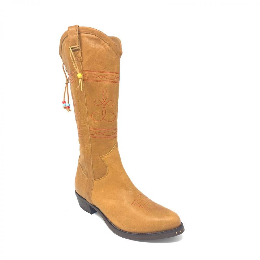 Passion Blanche Texano Flowers Pelle cuoio + ricamo rosso suola in cuoio Spedizione Gratuita