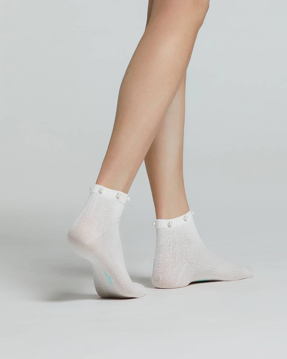 Pompea CALZA COTONE MORGANA CON PERLE Qualità Garantita