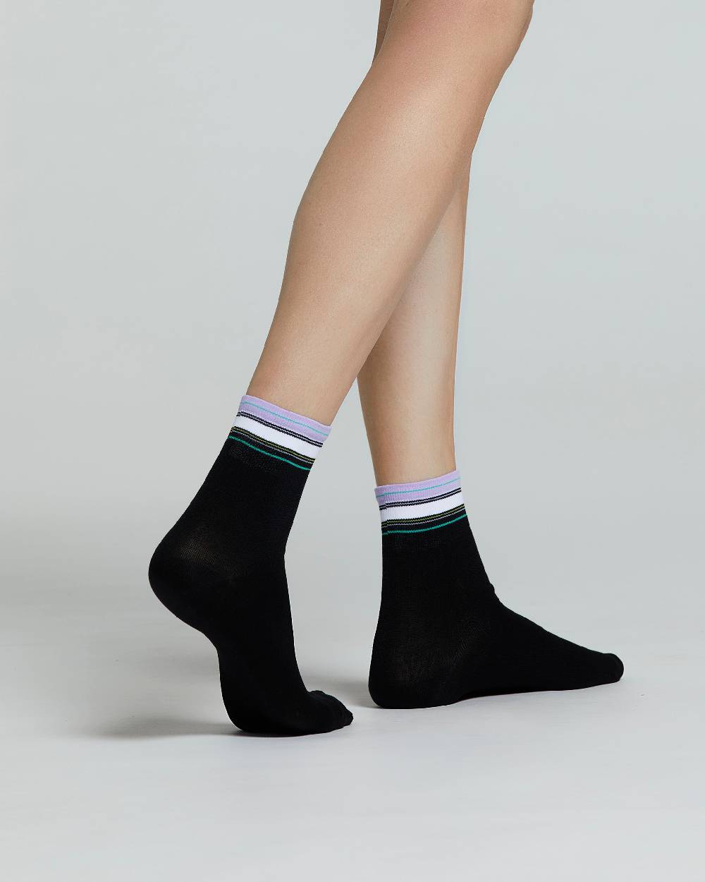 Pompea CALZA COTONE STERLIZIA FANTASIA A RIGHE MULTICOLOR Fino Al -60%