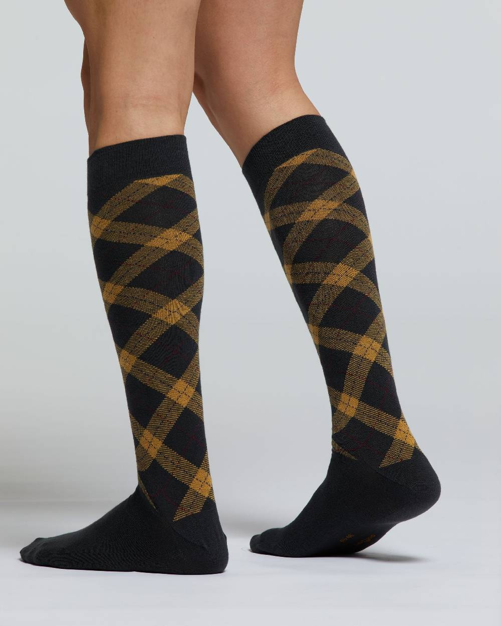 Pompea CALZA LUNGA COTONE ACERO MOTIVO ARGYLE Novità