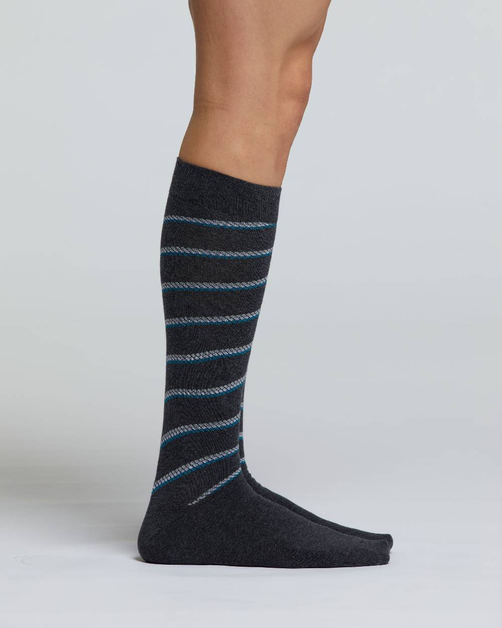Pompea CALZA LUNGA COTONE CIPRESSO MOTIVO RIGHE DI POIS Vendita Calda