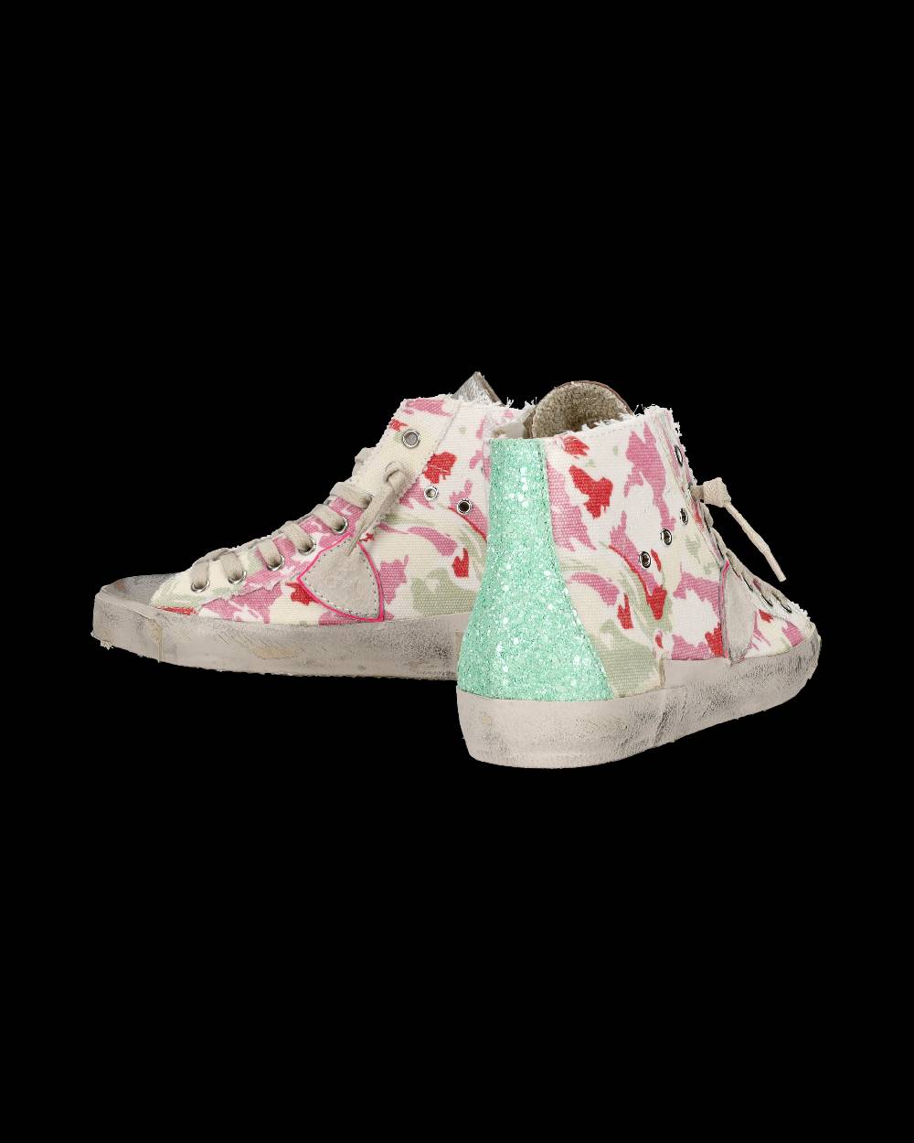 ﻿Philippe Model Sneaker alte Prsx High donna - verde e fucsia Affare Del Giorno