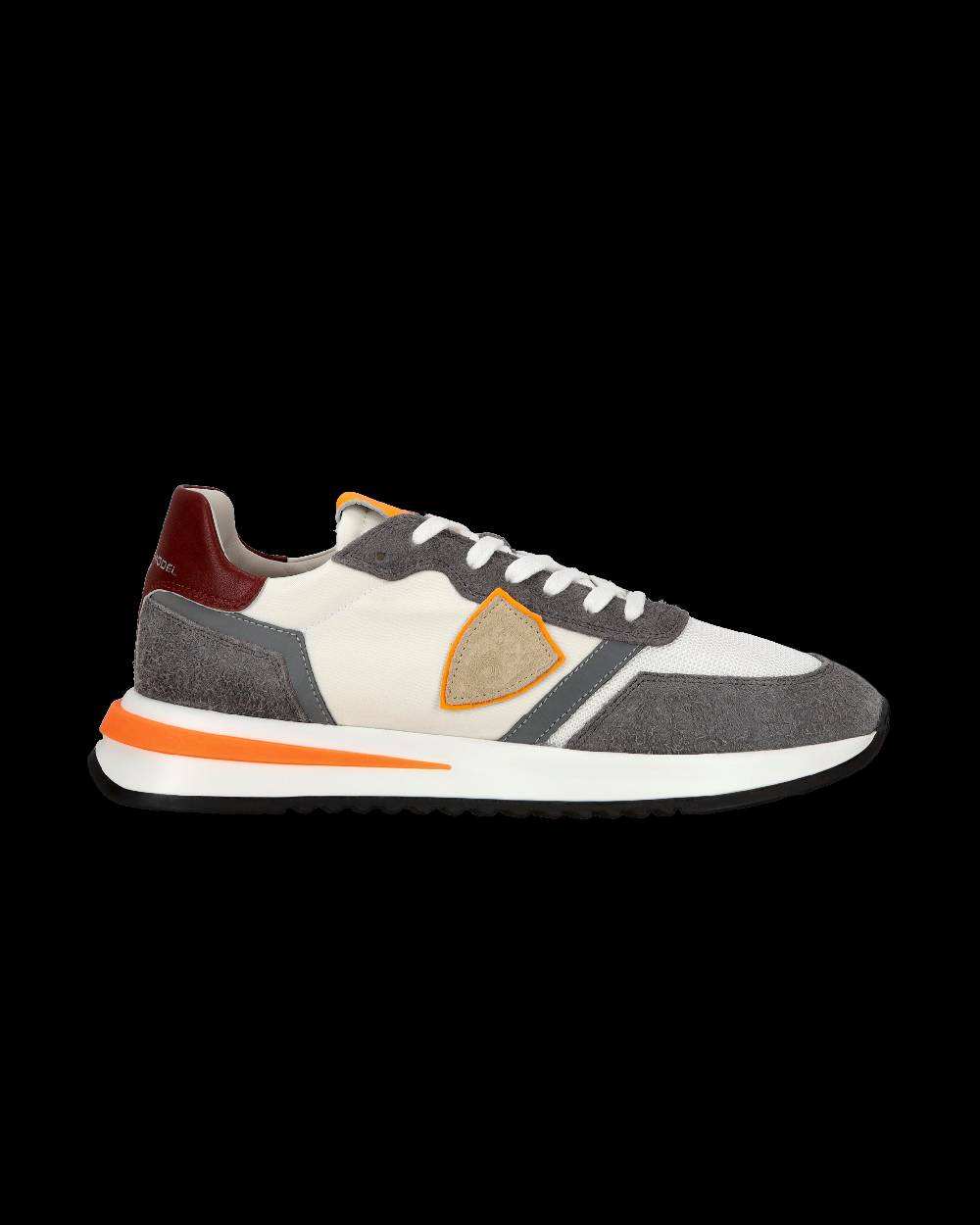 Philippe Model Sneaker casual Tropez 2.1 da uomo in nylon e pelle - Arancione e bianco In Vendita