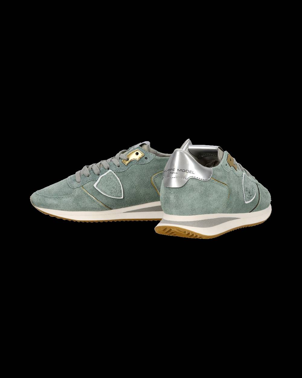 Philippe Model Sneaker casual Trpx da donna in pelle scamosciata - Turchese Saldi