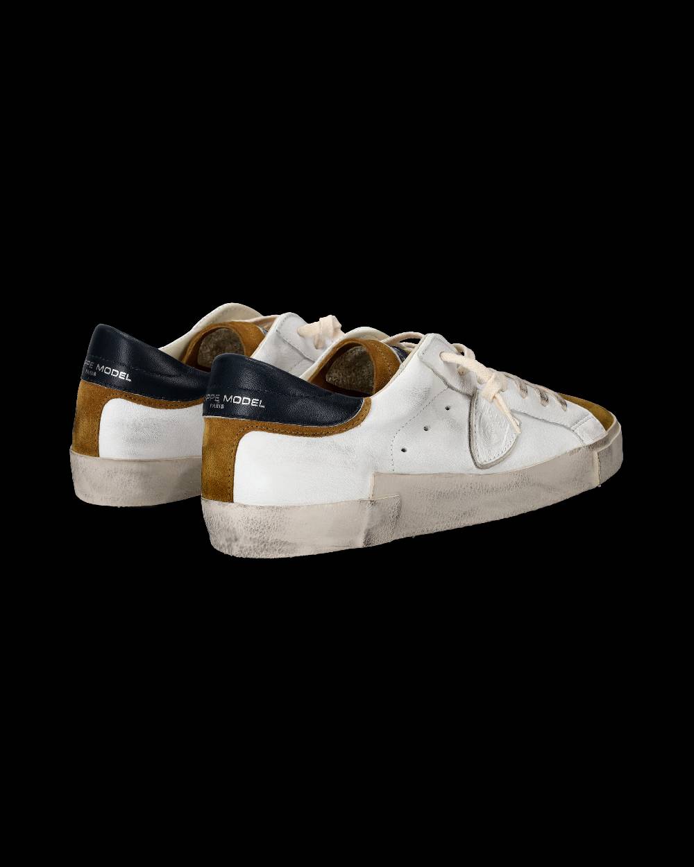 Philippe Model Sneaker basse Paris uomo - bianco e senape Vendita Economica