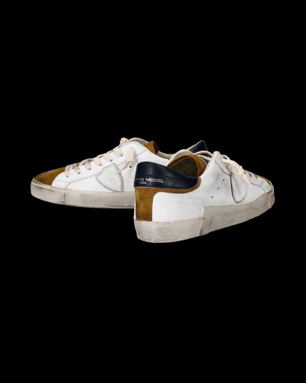 Philippe Model Sneaker basse Paris uomo - bianco e senape Vendita Economica