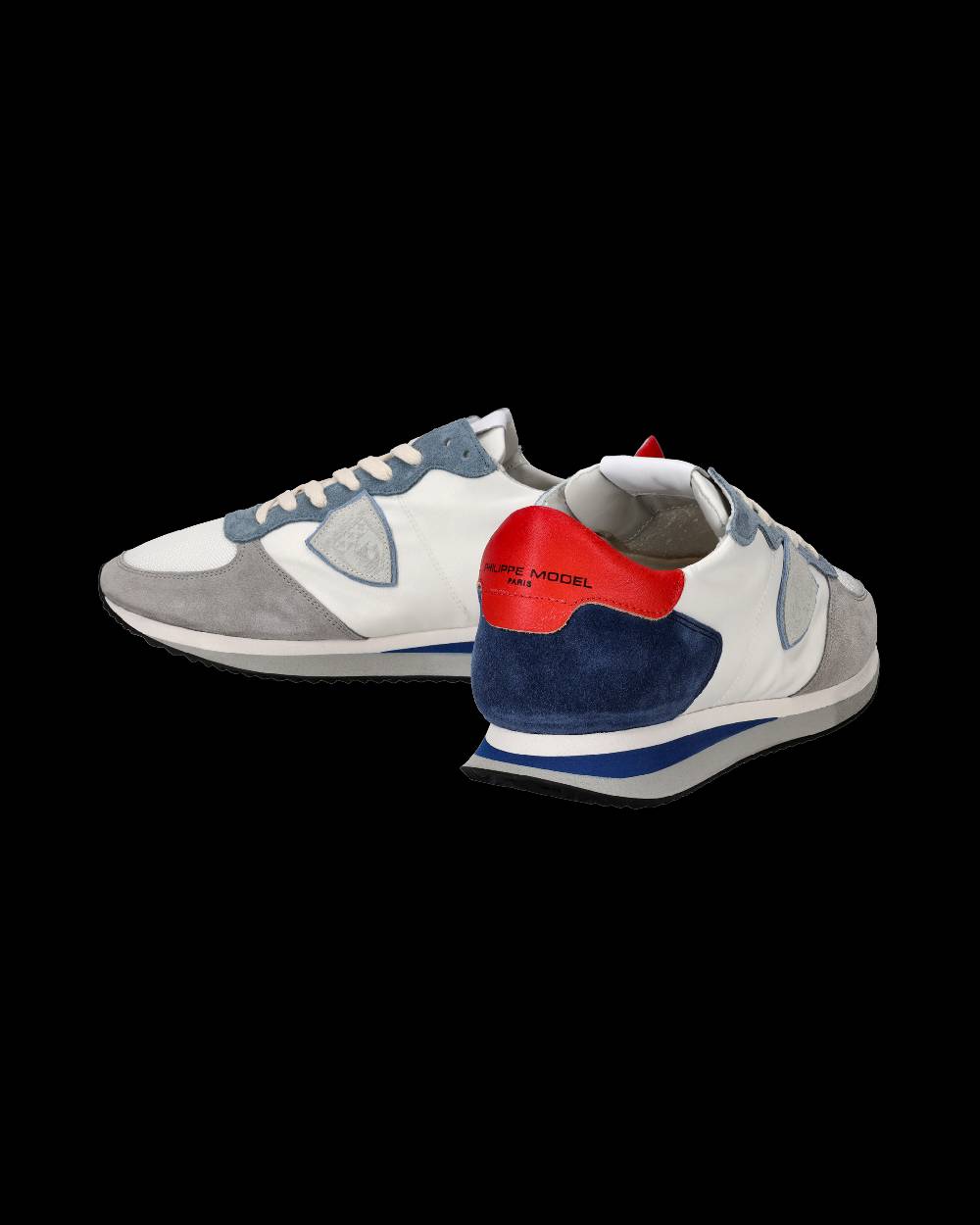 Philippe Model Sneakers Trpx da Uomo Bianche e Denim in Tessuto Tecnico Saldi Di Fabbrica
