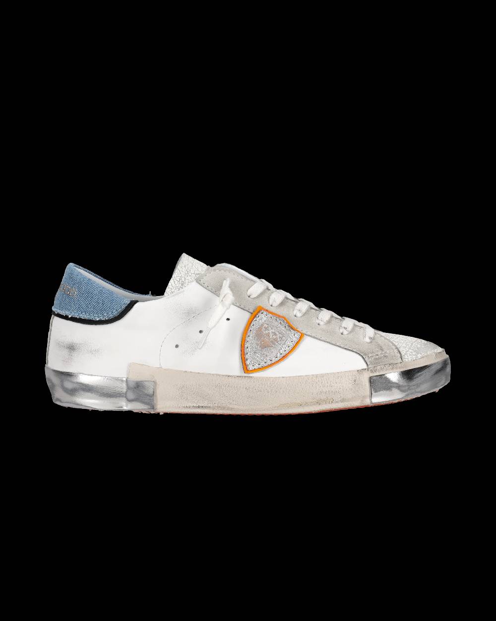 Philippe Model Sneaker basse Prsx uomo - bianco e azzurro Nuova