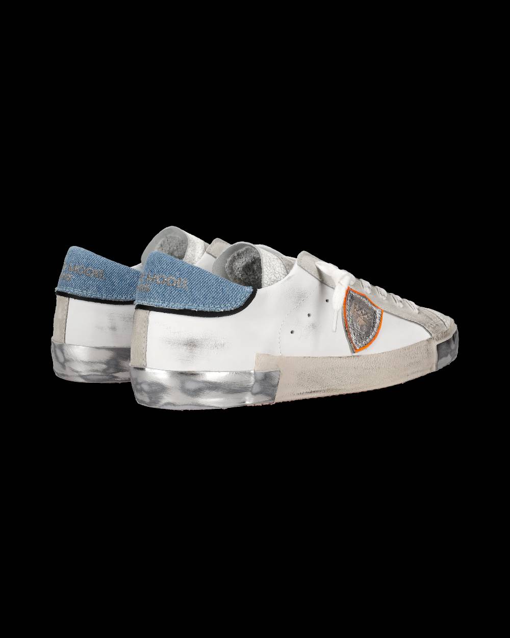 Philippe Model Sneaker basse Prsx uomo - bianco e azzurro Nuova