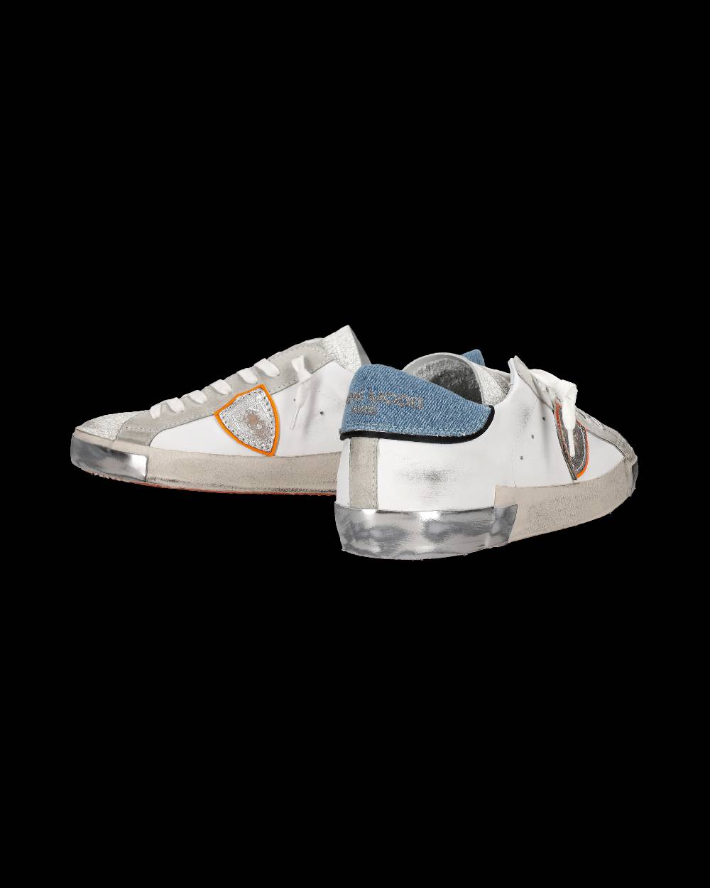 Philippe Model Sneaker basse Prsx uomo - bianco e azzurro Nuova