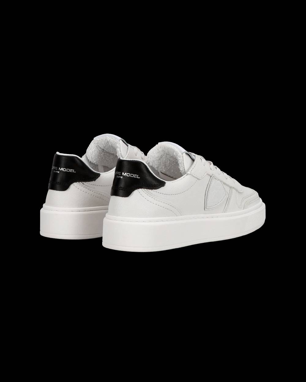 Philippe Model Sneakers basse Nice da Ragazzi in pelle, Bianco Nero 2025