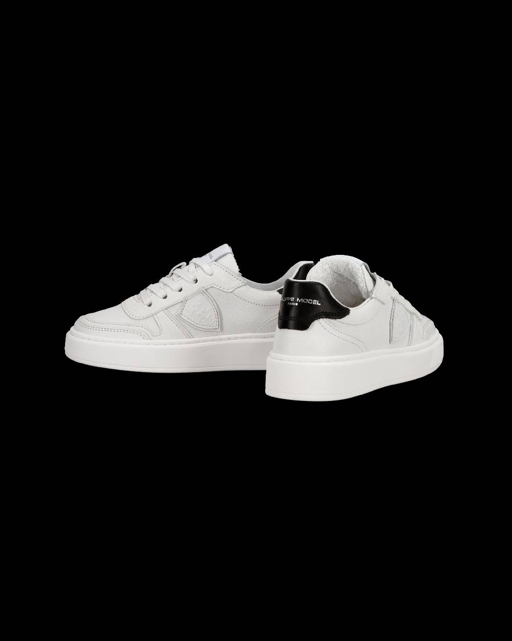 Philippe Model Sneakers basse Nice da Ragazzi in pelle, Bianco Nero 2025