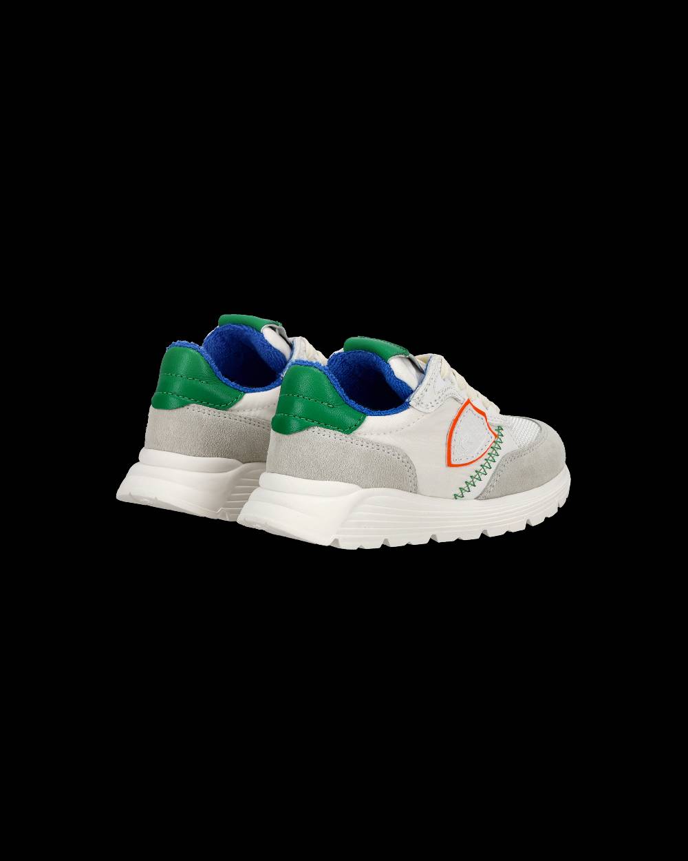 Philippe Model Sneakers basse Antibes Baby in nylon e pelle, Bianco Verde Qualità
