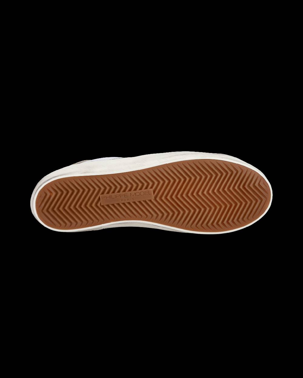 Philippe Model Sneakers basse Paris da Ragazzo in pelle, Bianco Azzurro Vendita