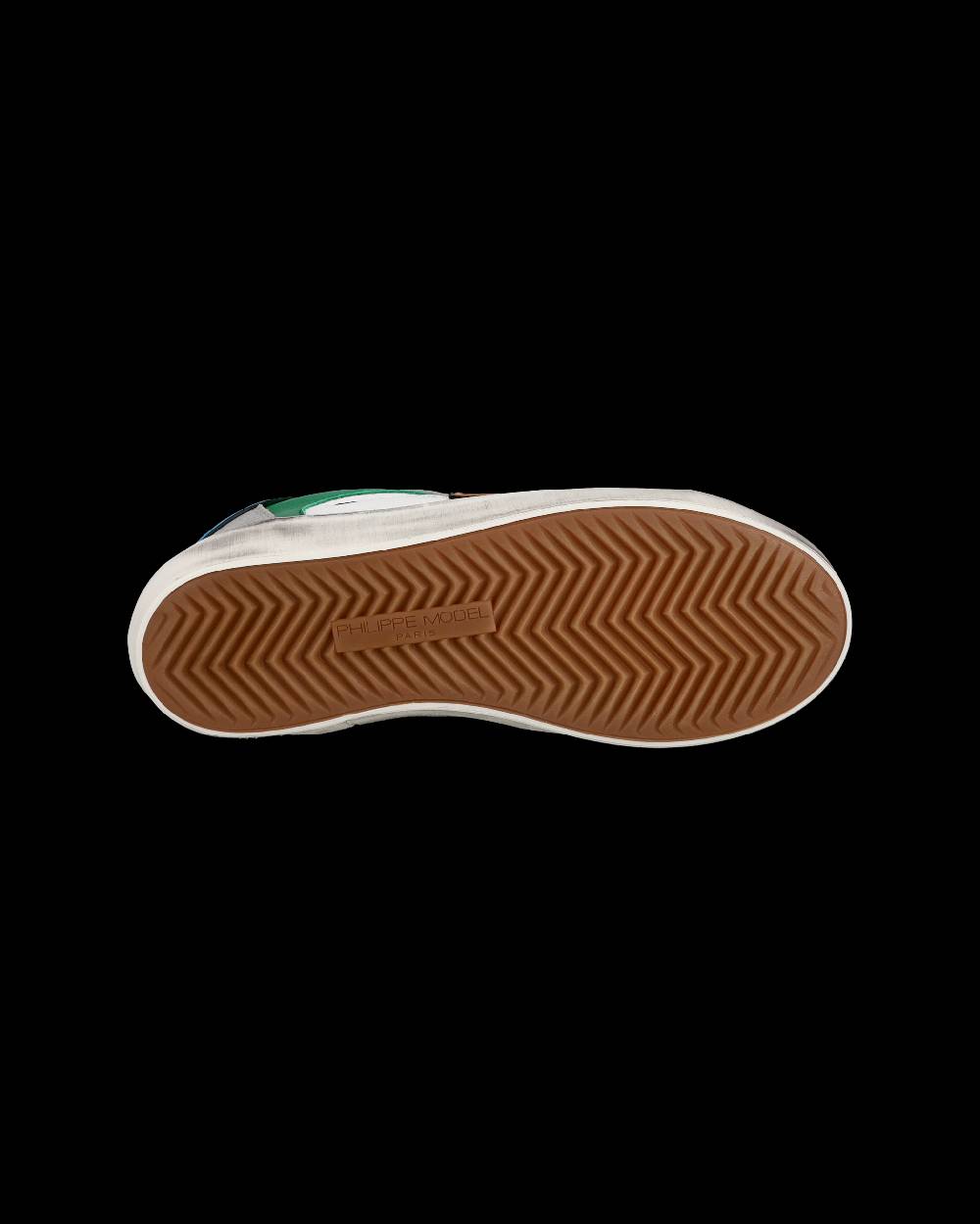 Philippe Model Sneakers Paris basse da Ragazzo in pelle, Bianco Verde Qualità Garantita