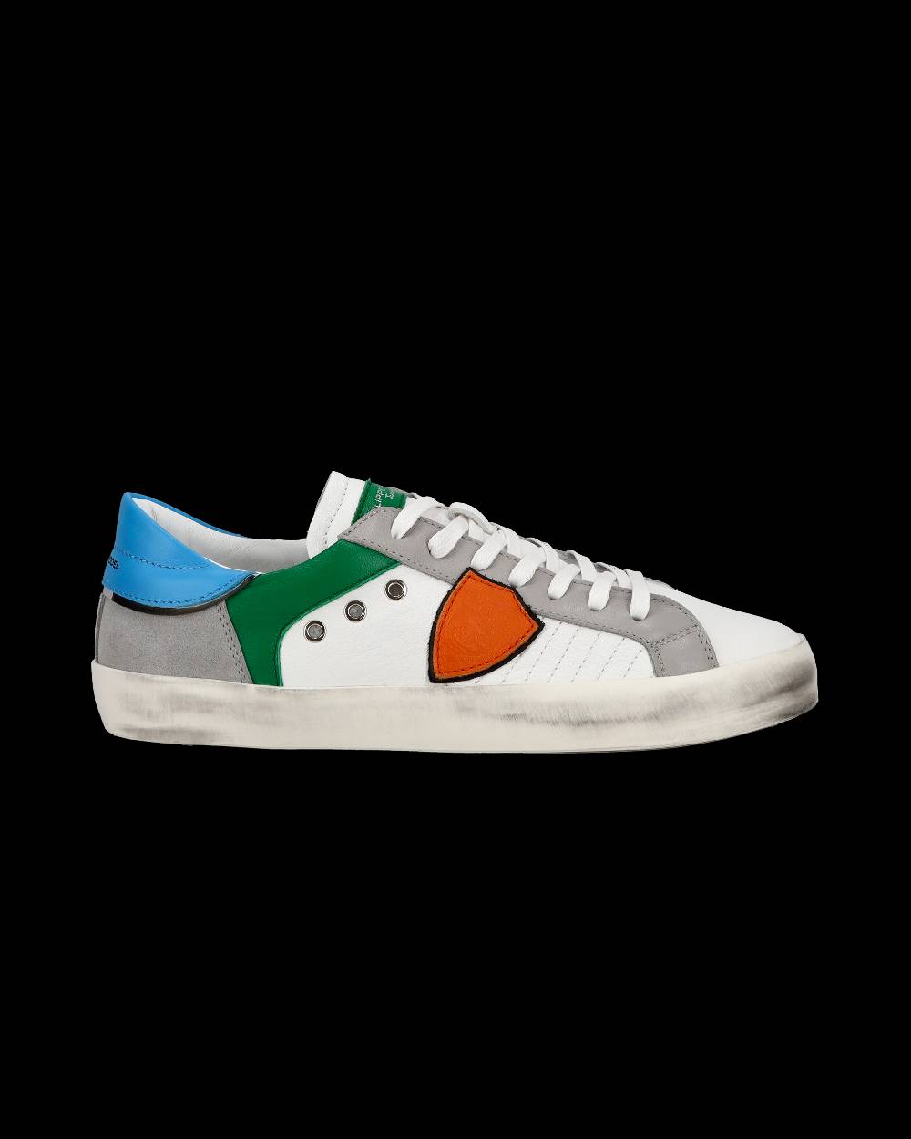 Philippe Model Sneakers basse Paris da Bambino in pelle, Bianco Verde Negozi Online