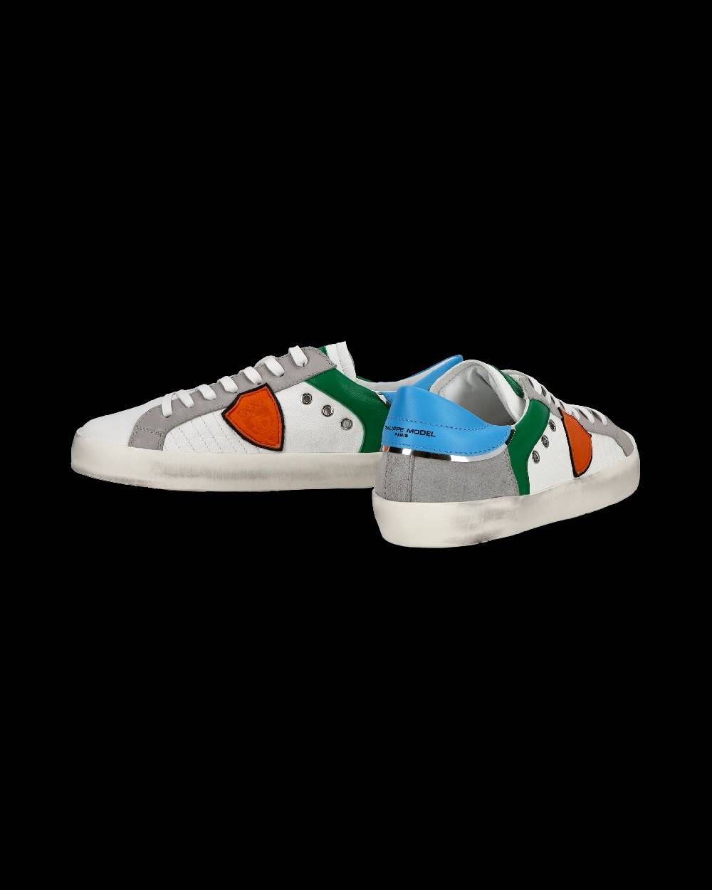 Philippe Model Sneakers basse Paris da Bambino in pelle, Bianco Verde Negozi Online