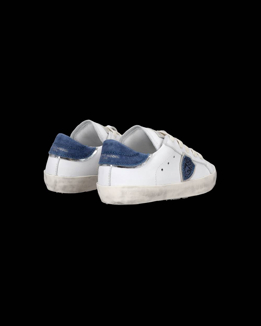 Philippe Model Sneakers da Bambini Prsx basse Bianche e Blu in Pelle Acquista Ora