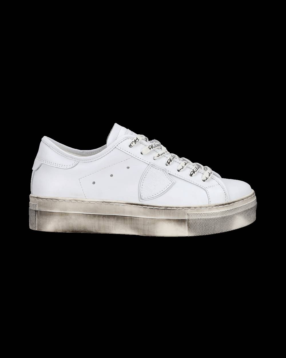 Philippe Model Sneakers basse Paris Haute da Bambino in pelle, Bianco Promozione Limitata