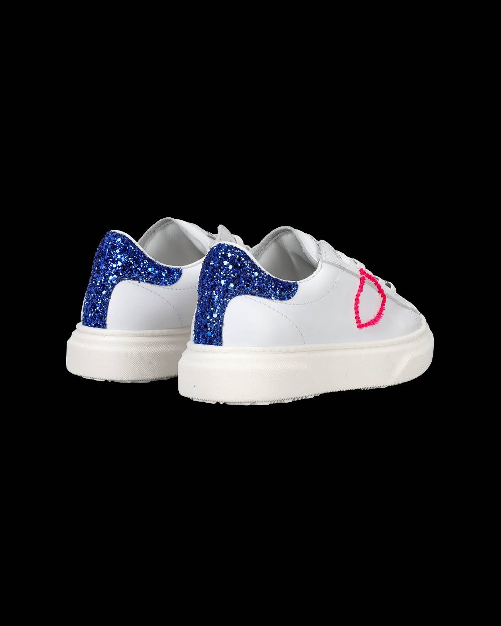 Philippe Model Sneakers Temple da Bambini Bianche e Blu in Pelle Fino Al -60%