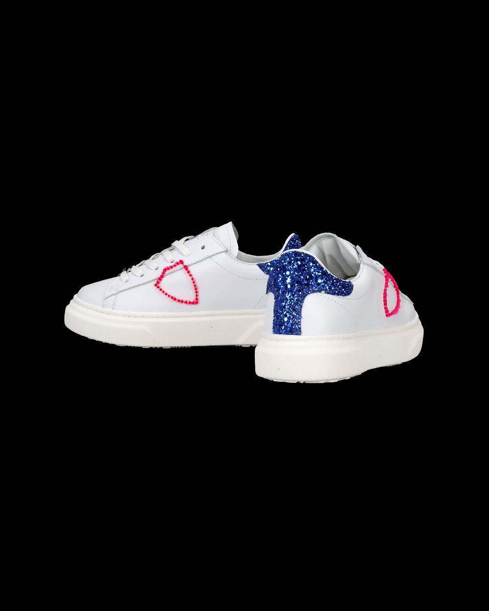 Philippe Model Sneakers Temple da Bambini Bianche e Blu in Pelle Fino Al -60%