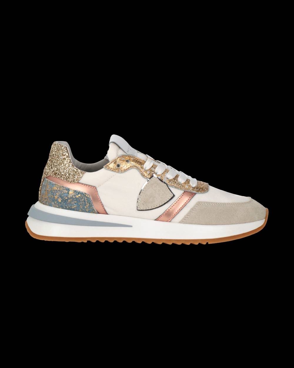 Philippe Model Sneaker Tropez 2.1 Donna, Bianco Oro e Azzurro In Vendita