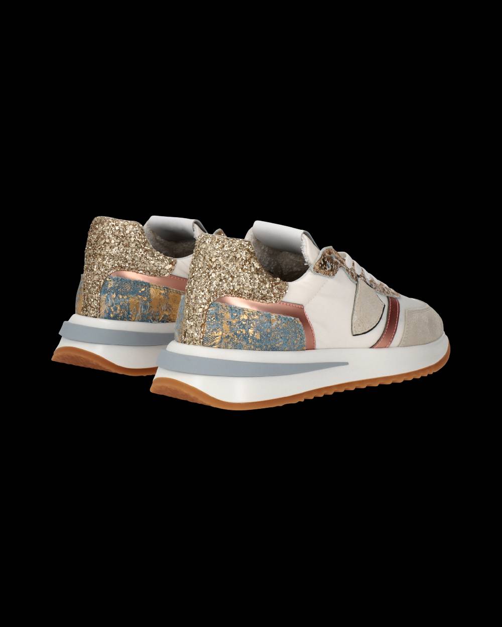 Philippe Model Sneaker Tropez 2.1 Donna, Bianco Oro e Azzurro In Vendita