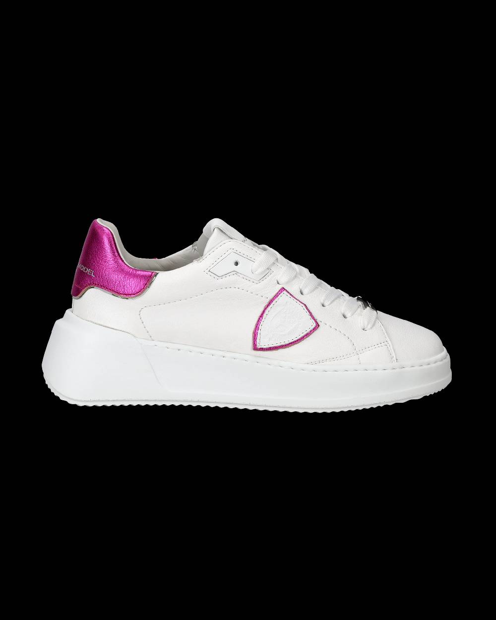 Philippe Model Sneaker basse Tres Temple donna - bianco e fucsia Negozio