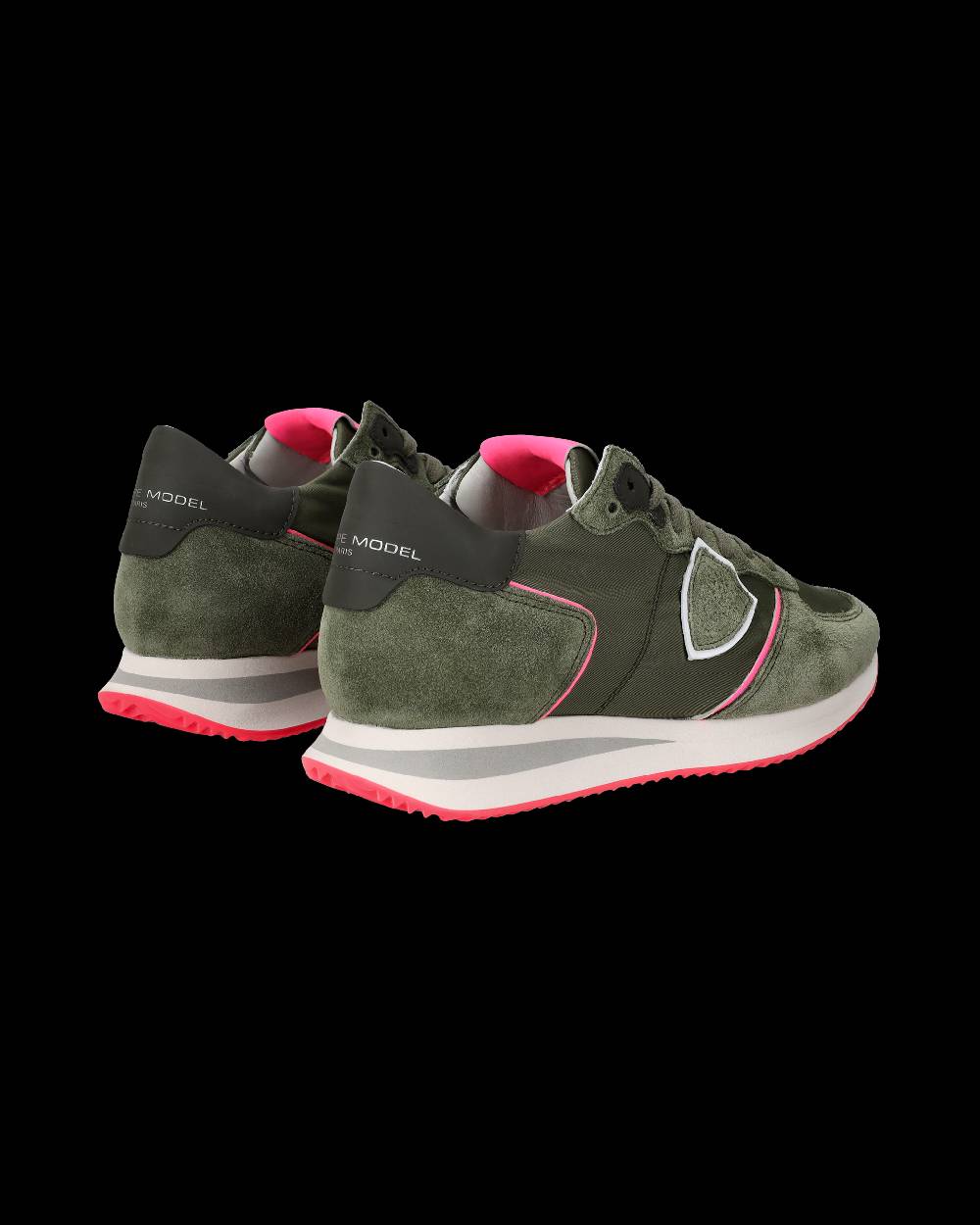 Philippe Model Sneaker basse Trpx donna - verde militare e rosa fluo In Saldo