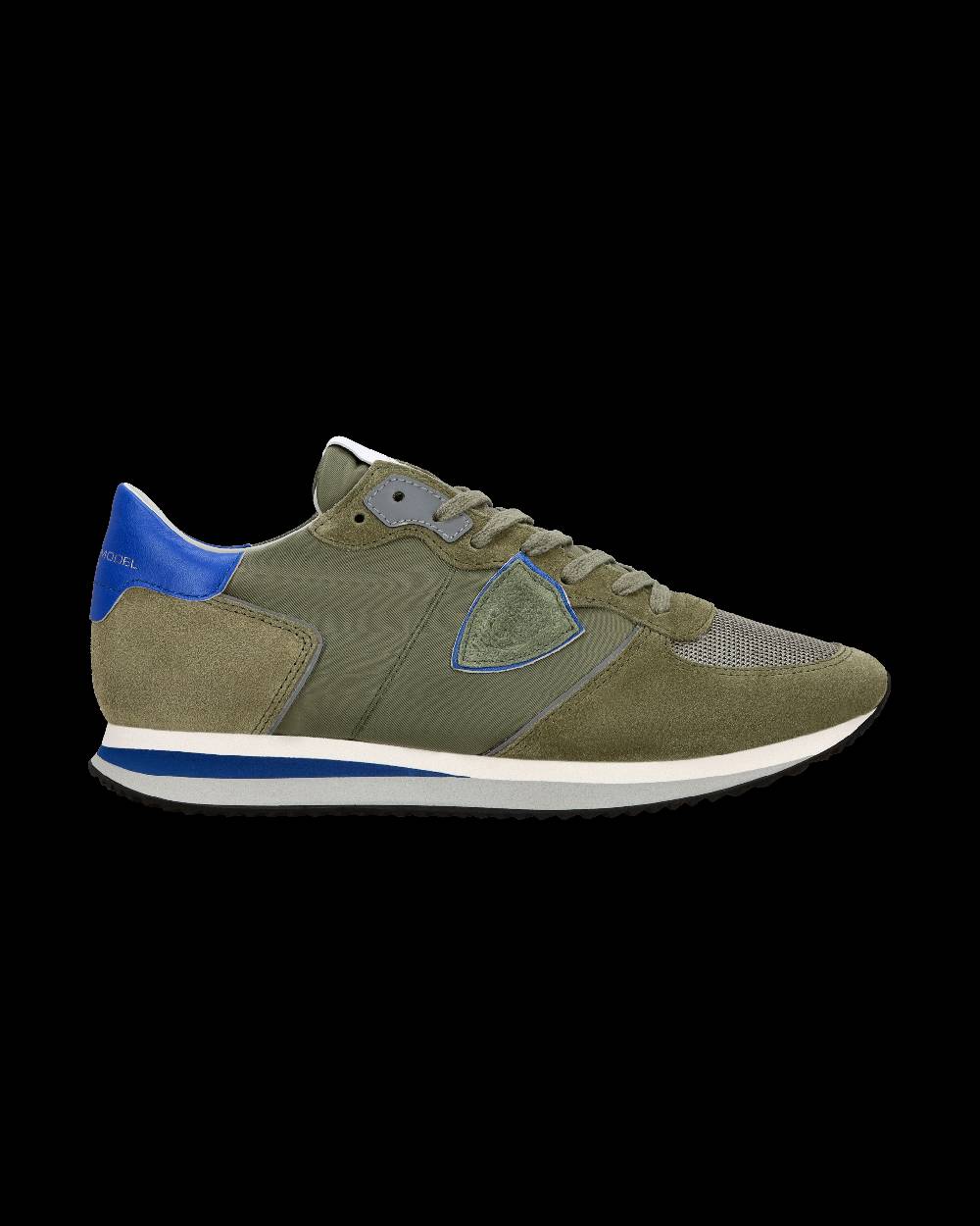 Philippe Model Sneaker casual Trpx da uomo in nylon e pelle - Blu e verde Italia