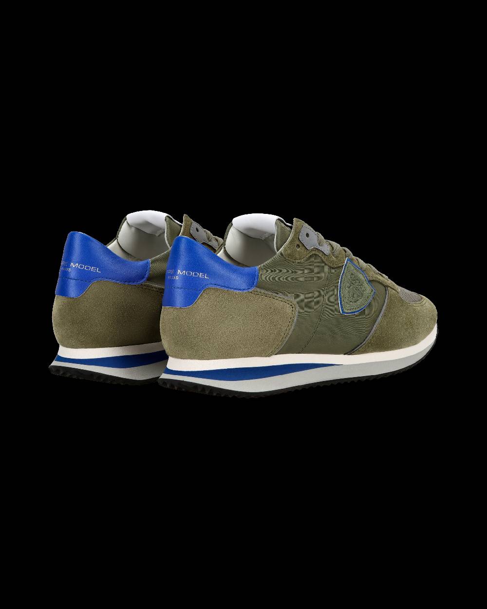 Philippe Model Sneaker casual Trpx da uomo in nylon e pelle - Blu e verde Italia