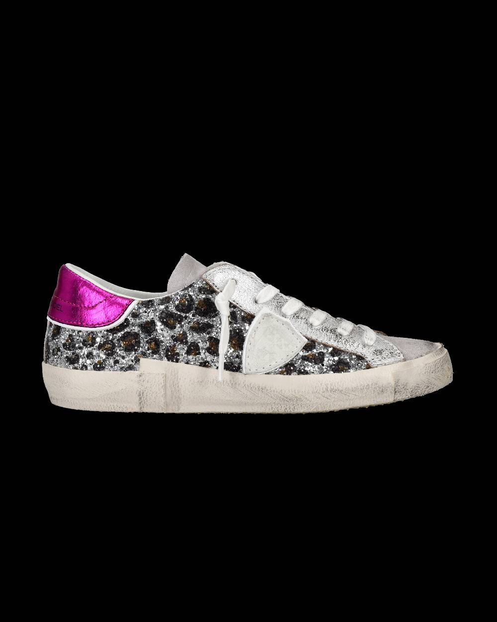 Philippe Model Sneaker bassa PRSX donna - argento, animalier e fucsia Negozi Online