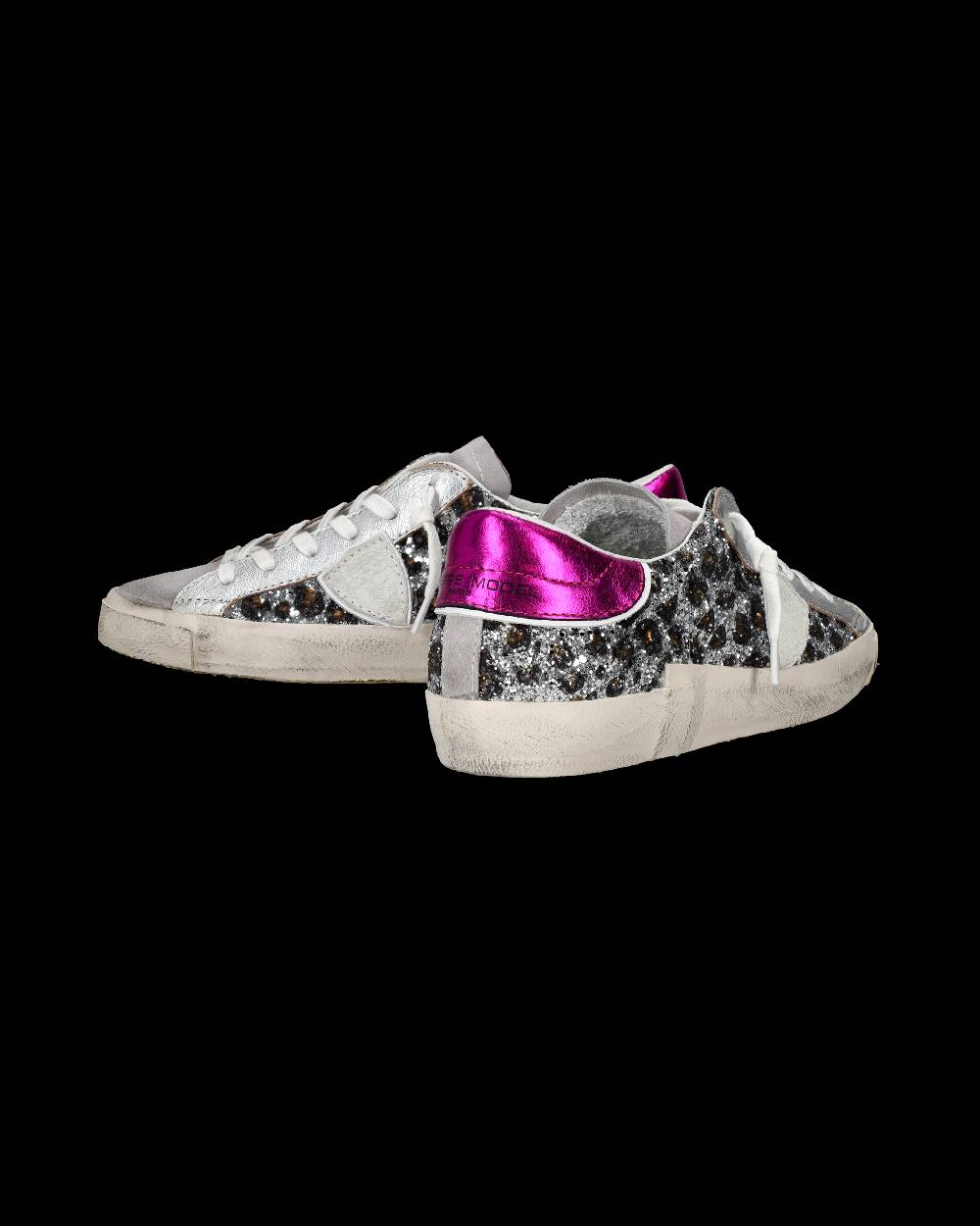 Philippe Model Sneaker bassa PRSX donna - argento, animalier e fucsia Negozi Online