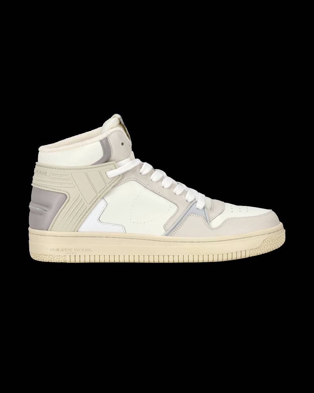 Philippe Model Sneaker streetwear La Grande da uomo in pelle - Grigio e burro Presa