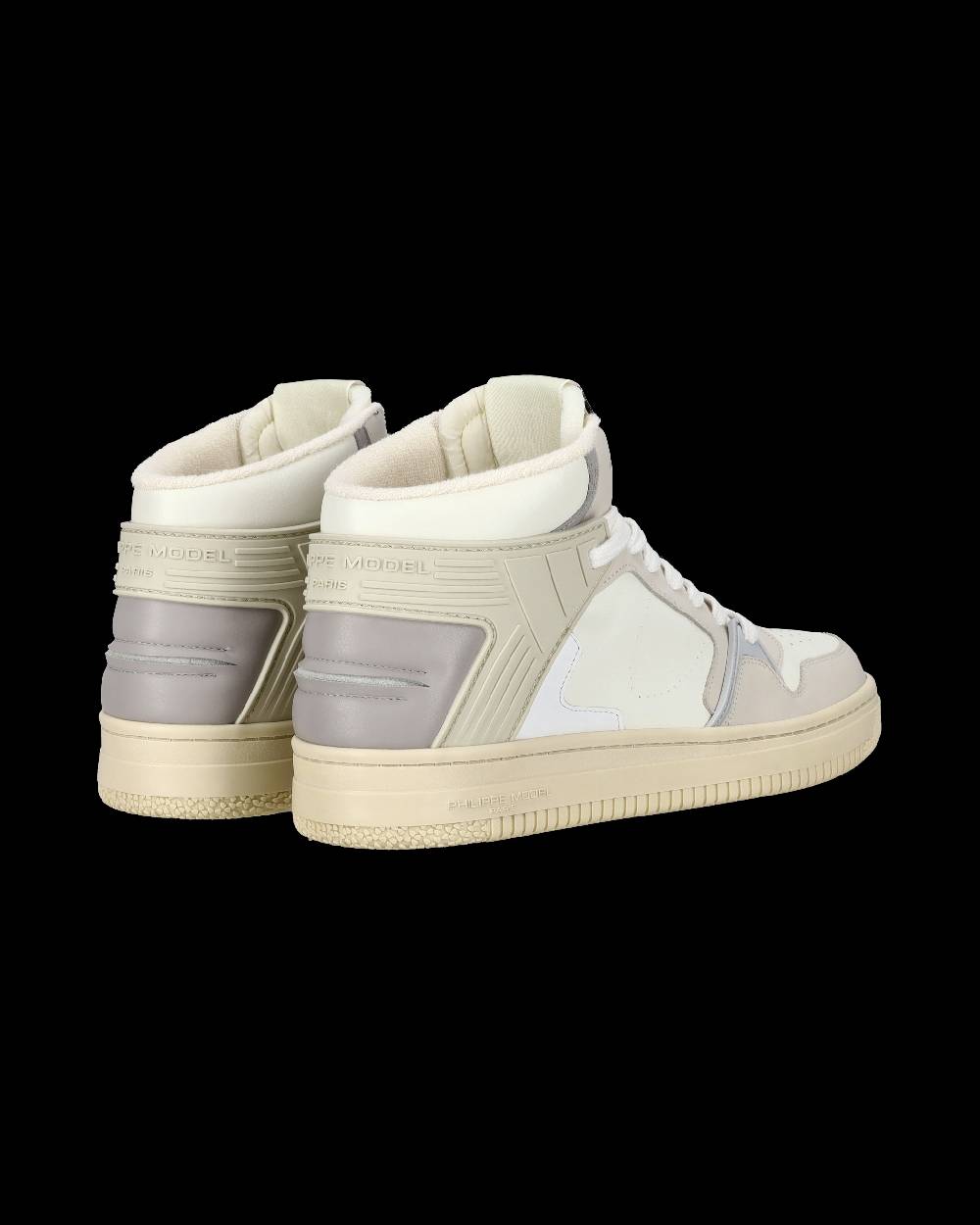 Philippe Model Sneaker streetwear La Grande da uomo in pelle - Grigio e burro Presa
