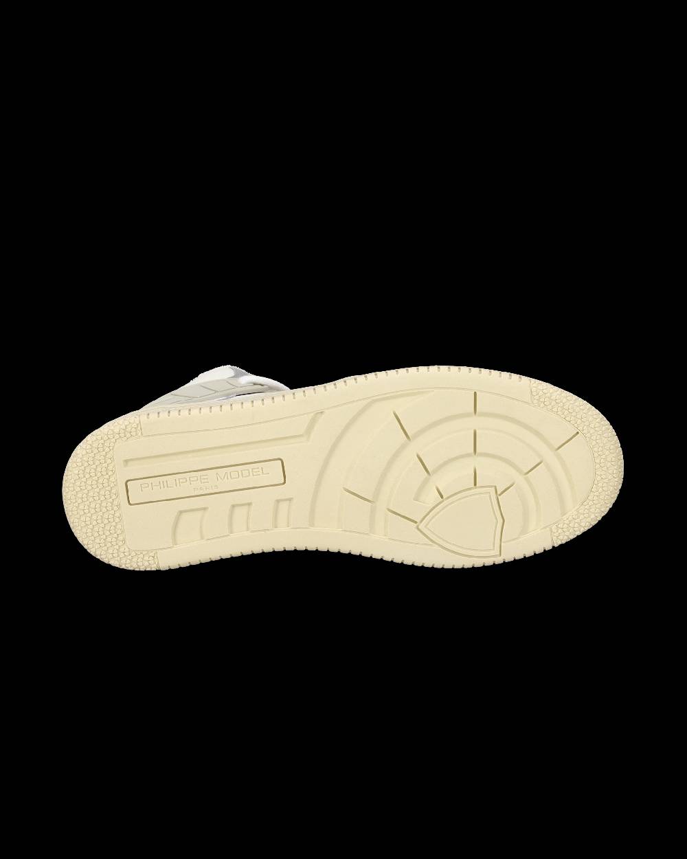 Philippe Model Sneaker streetwear La Grande da uomo in pelle - Grigio e burro Presa