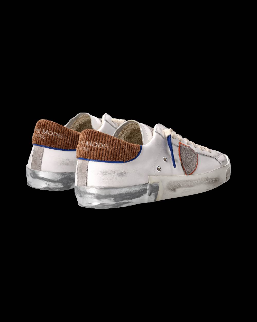 Philippe Model Sneaker Prsx Uomo, Bianco e Cognac Vendita Economica