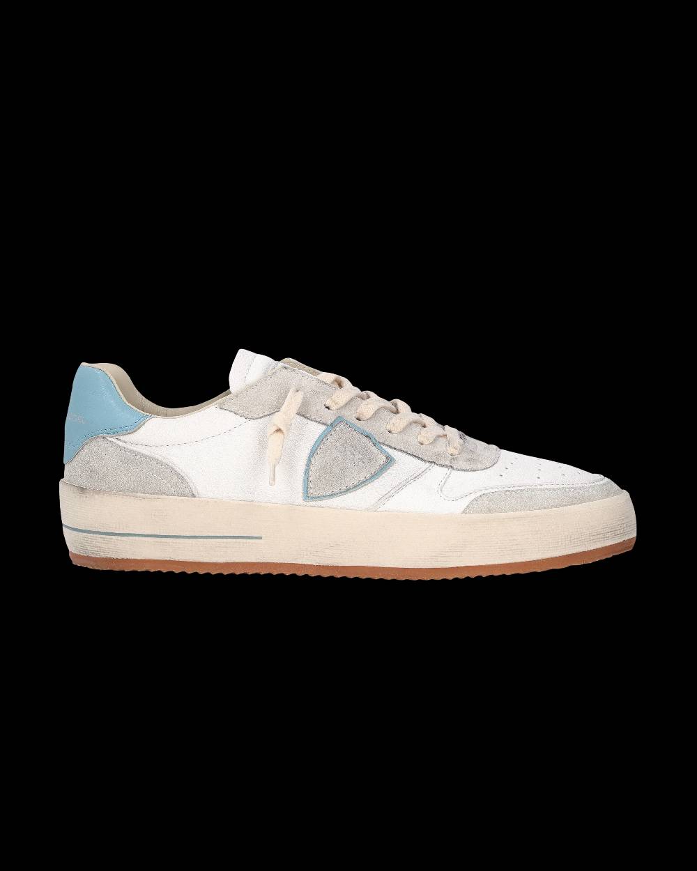 Philippe Model Sneaker Nice Uomo, Bianco e Azzurro Italy