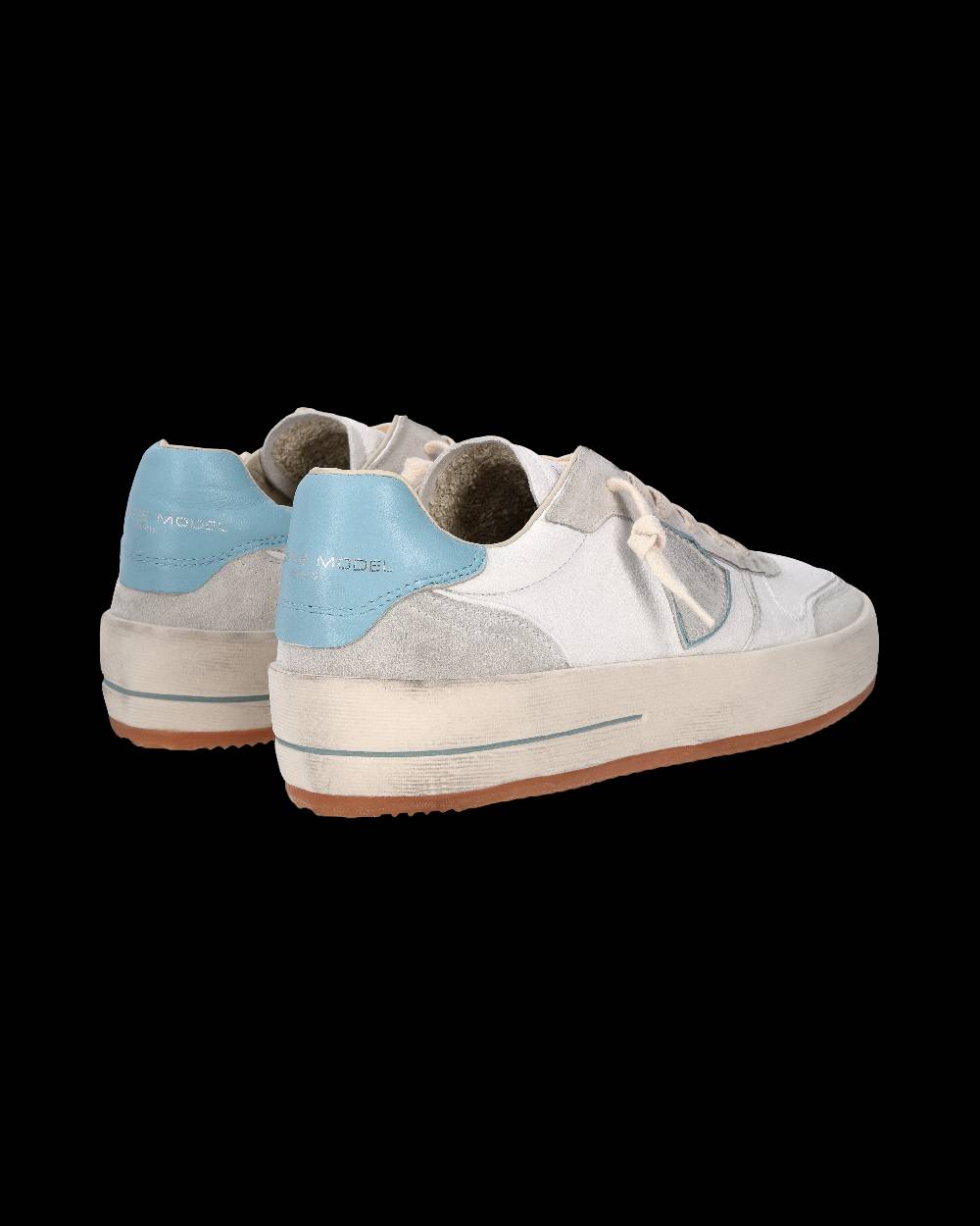 Philippe Model Sneaker Nice Uomo, Bianco e Azzurro Italy