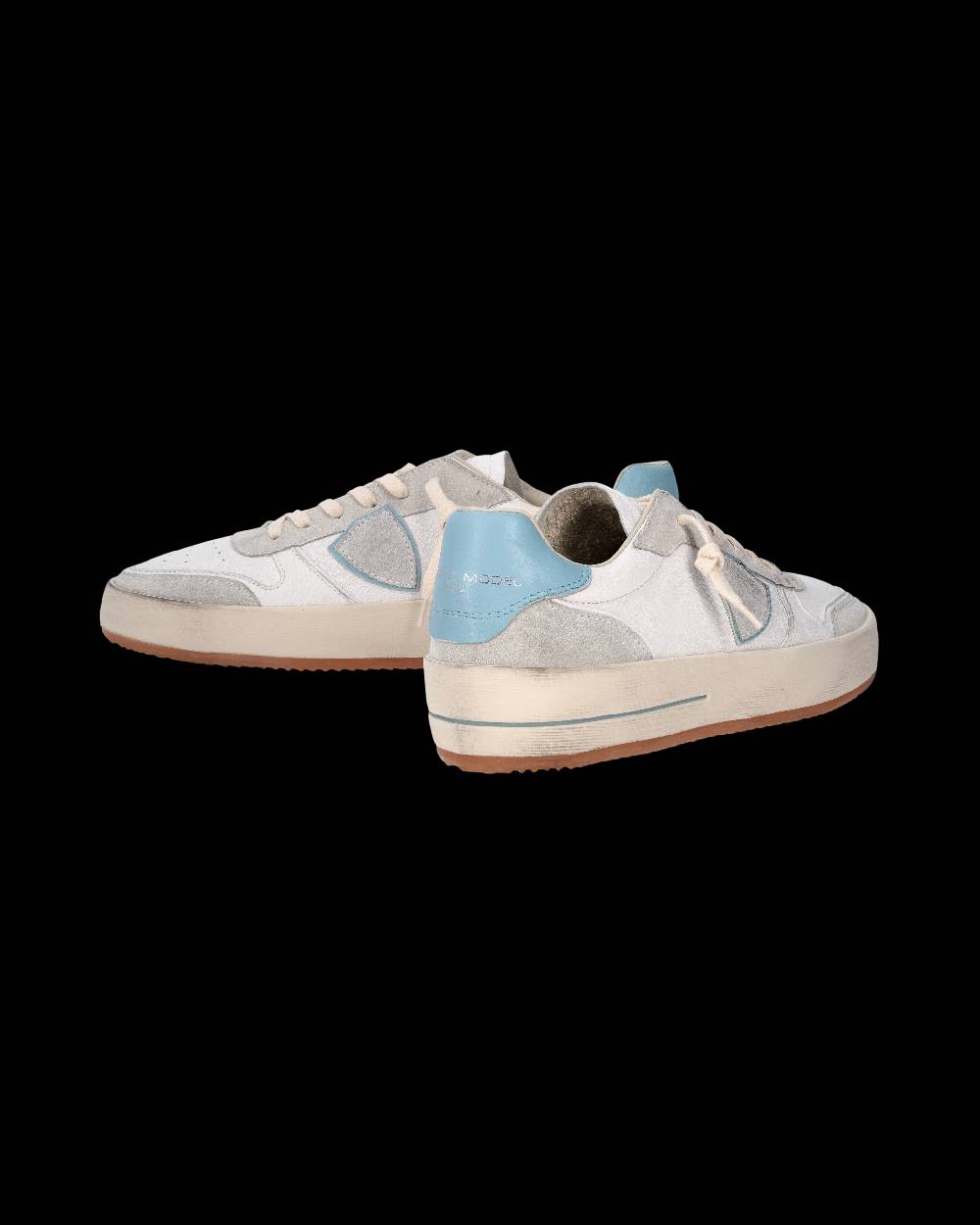 Philippe Model Sneaker Nice Uomo, Bianco e Azzurro Italy