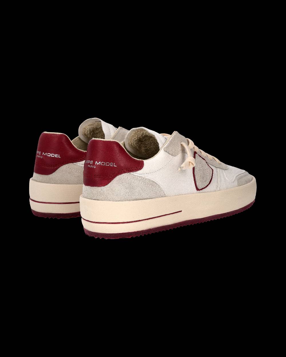 Philippe Model Sneaker Nice Uomo, Bianco e Bordeaux Italia
