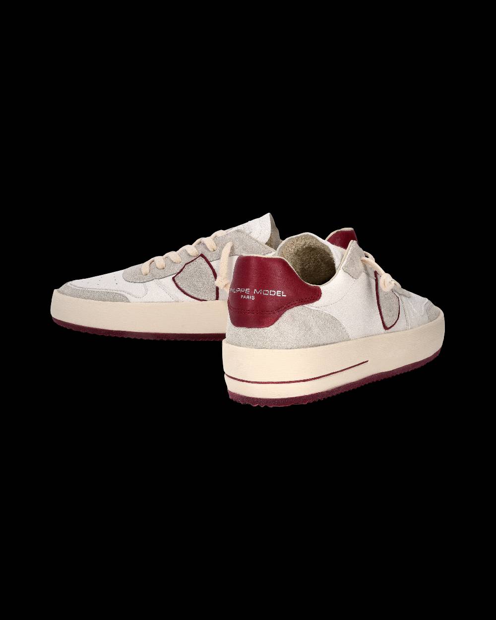 Philippe Model Sneaker Nice Uomo, Bianco e Bordeaux Italia