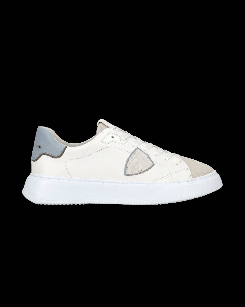 Philippe Model Sneaker casual Temple da uomo in pelle - Azzurro e bianco Pezzi Unici