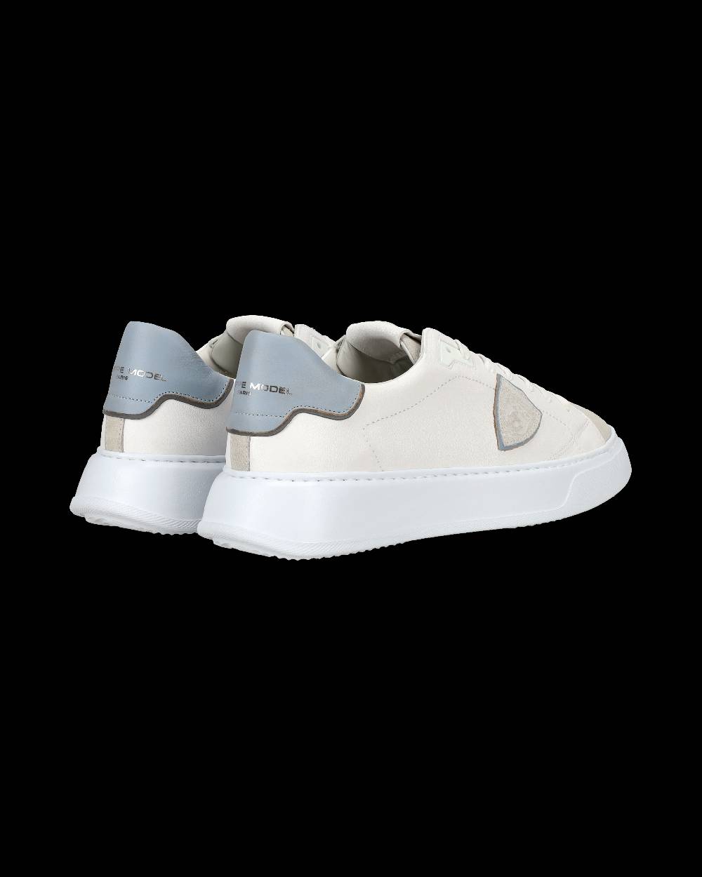 Philippe Model Sneaker casual Temple da uomo in pelle - Azzurro e bianco Pezzi Unici