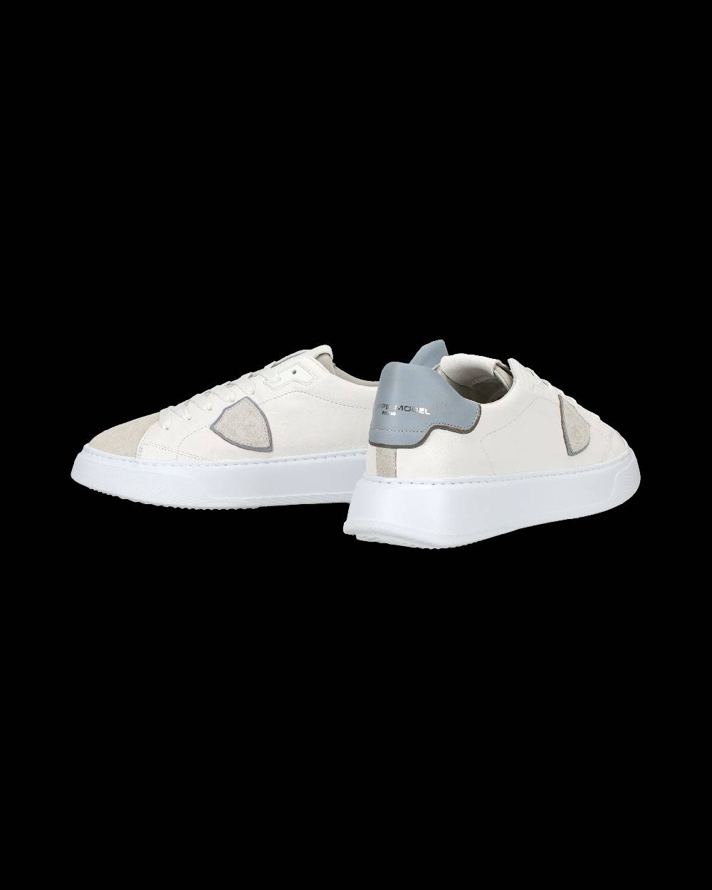 Philippe Model Sneaker casual Temple da uomo in pelle - Azzurro e bianco Pezzi Unici