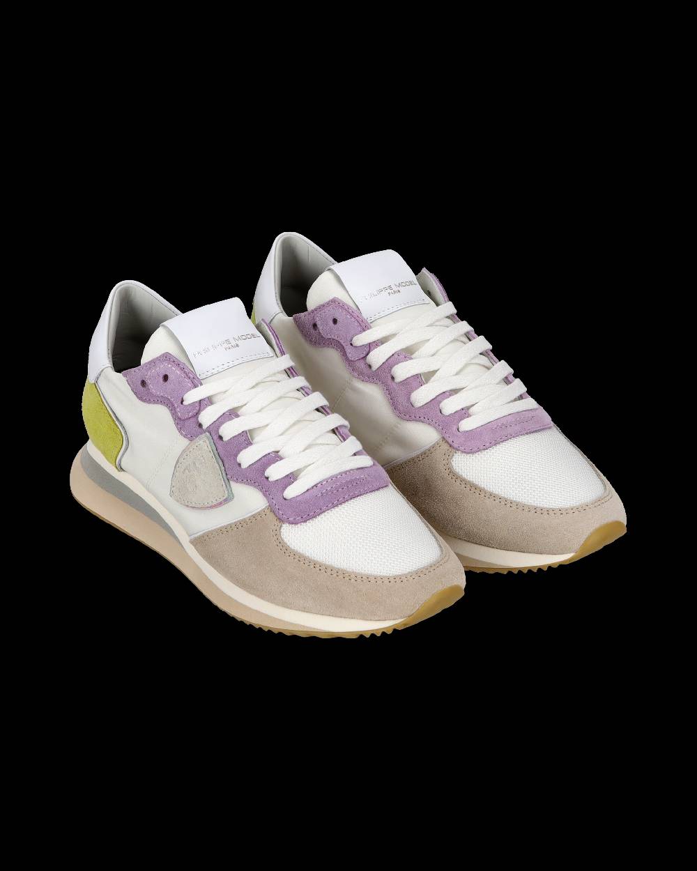 Philippe Model Sneaker casual Trpx da donna in nylon e pelle - Bianco e viola Soddisfazione Garantita