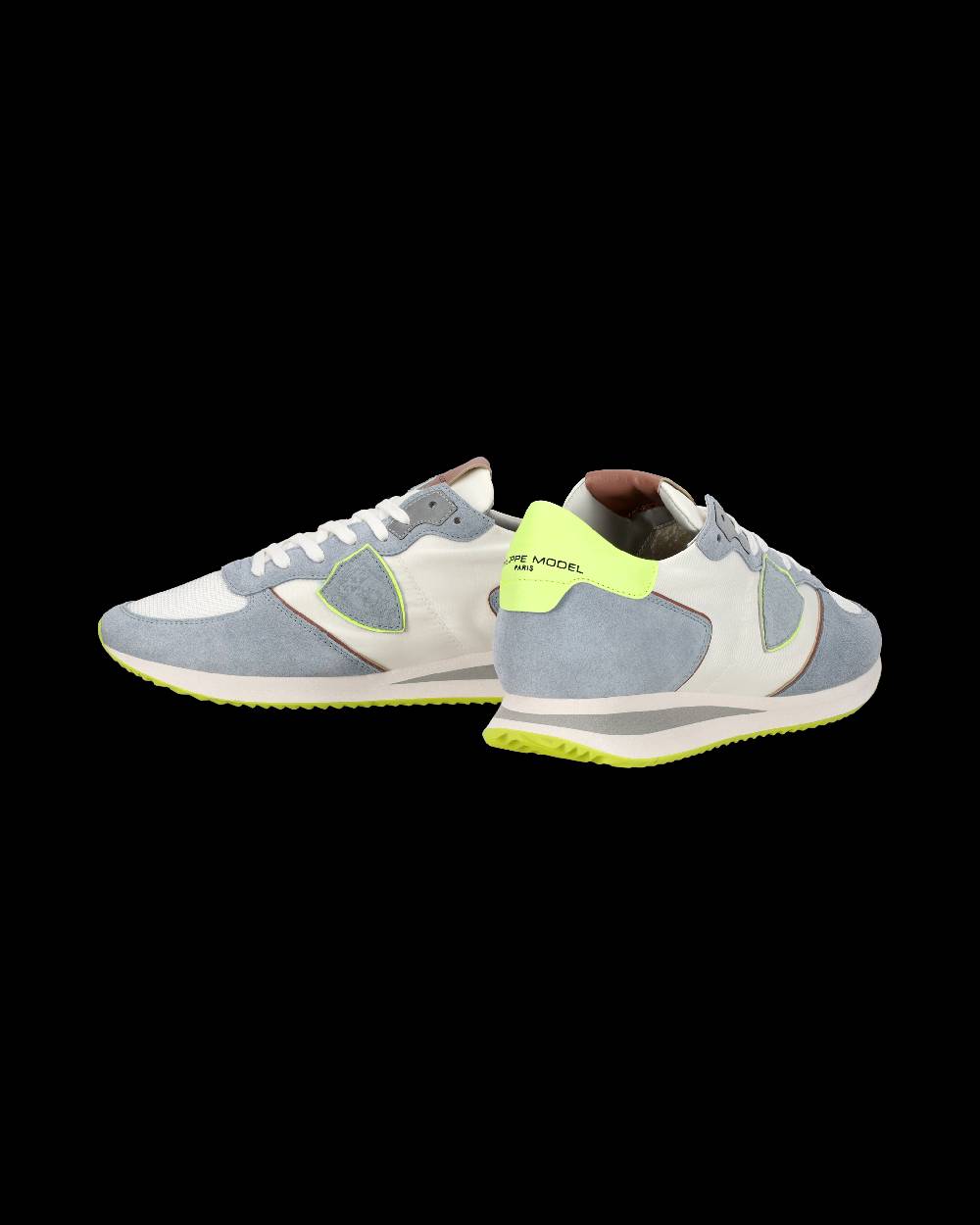 Philippe Model Sneaker casual Trpx da uomo in nylon e pelle - Azzurro e giallo Affare Del Giorno
